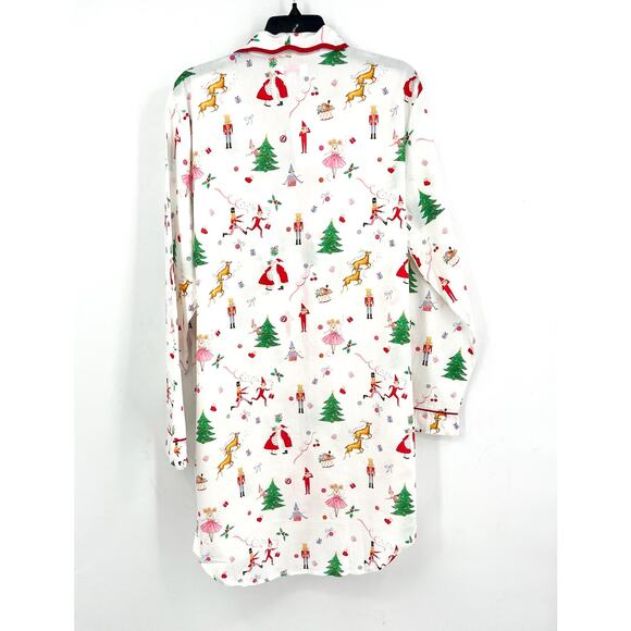 SANT AND ABEL X KATHY HILTON Christmas Magic Print Nightshirt XL White Multi NWT - Picture 4 of 9